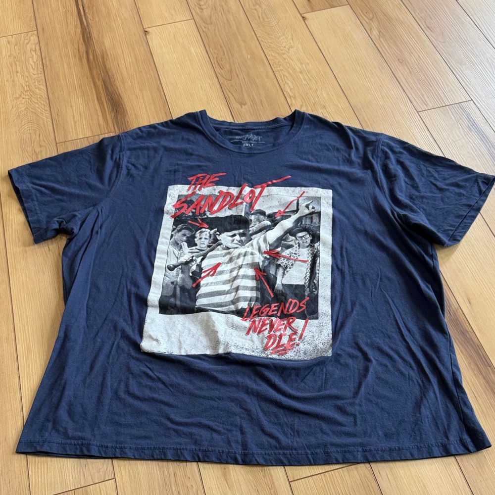 Navy Blue Graphic Tee with The Sandlot Print